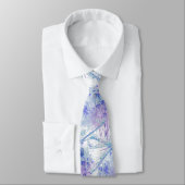 オリジナルウォーターカラートンフライでブルーマウヴ自然 ネクタイ (タイ)