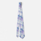 オリジナルウォーターカラートンフライでブルーマウヴ自然 ネクタイ (裏面)