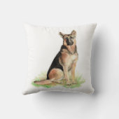 オリジナルウォーターカラードイツシェパードドッグペット クッション (裏面)