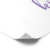 オリジナルウォーターカラードラゴンフライインブルーマウヴ引用文 ポスター (角)