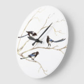 オリジナルウォーターカラーマッパイファミリー ラージ壁時計 (傾斜)