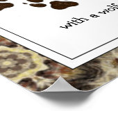 オリジナルウォーター色ウルフ、トラックズマウンテン引用文 ポスター (角)