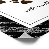 オリジナルウォーター色ウルフ、トラックズマウンテン引用文 ポスター (角)