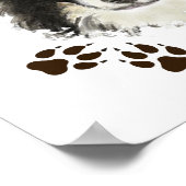 オリジナルウォータ縁どーカラーコリードッグペット ポスター (角)