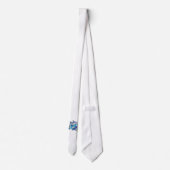 オリジナルウルフヘッドグラフィックアート |プロファイルウルフ顔 ネクタイ (裏面)