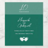 オリジナルエメラルドグリーンのワインボトルラベルを作成 ワインラベル (シングルラベル)