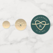 オリジナルエメラルドグリーンの結婚式のコンフェッティ コンフェッティ (正面)