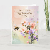 オリジナルエレガントの緑のフローラハッピーマザーズ・デイ カード (正面)