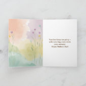 オリジナルエレガントの緑のフローラハッピーマザーズ・デイ カード (内部)