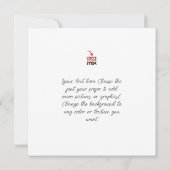 オリジナルカスタムアップロードデザインホリデーシーズン カード (裏面)