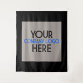 オリジナルカスタム企業ビジネス展示会ロゴバックドロップ タペストリー (正面)