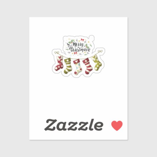 オリジナルカットのビニールステッカー クリスマス シール (シート)