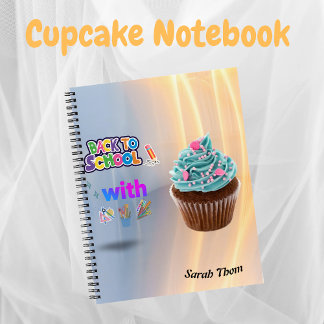 オリジナルカップケーキ入学ノート ノートブック