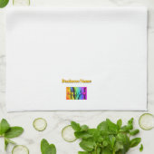 オリジナルカフェ コーヒーショップ ホワイト キッチンタオル (折り畳み)