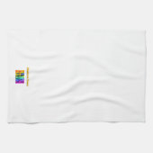 オリジナルカフェ コーヒーショップ ホワイト キッチンタオル (横)
