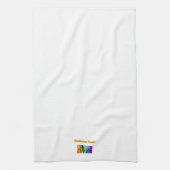 オリジナルカフェ コーヒーショップ ホワイト キッチンタオル (縦)