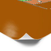 オリジナルカラフルの茶色の花をマグのポスター ポスター (コーナー)