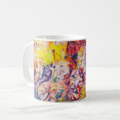 オリジナルカラフル抽象芸術絵画のアートコーヒーマグ コーヒーマグカップ (正面左)