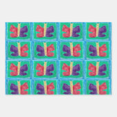 オリジナルカラフル蝶 |フィルタ | ラッピングペーパーシート (正面3)
