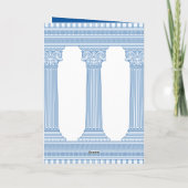 オリジナルカラーのギリシャ神殿を飾る50歳の誕生日パーティー サンキューカード (裏面)