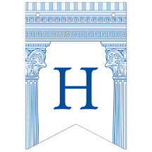 オリジナルカラーのギリシャ神殿を飾る50歳の誕生日パーティー