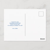 オリジナルカラーのギリシャ神殿を飾る50歳の誕生日パーティー ポストカード (裏面)