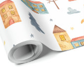 オリジナルカラーのクリスマスヴィレッジを作成 ラッピングペーパー (ロールコーナー)