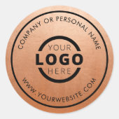 オリジナルカラーの販促用ビジネスロゴステッカー ラウンドシール (正面)