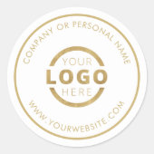オリジナルカラーの販促用ビジネスロゴステッカー ラウンドシール (正面)