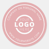 オリジナルカラーの販促用ビジネスロゴステッカー ラウンドシール (正面)