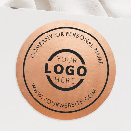 オリジナルカラーの販促用ビジネスロゴステッカー ラウンドシール