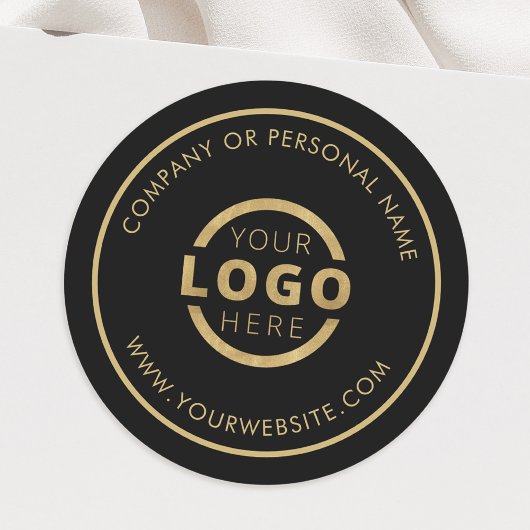 オリジナルカラーの販促用ビジネスロゴステッカー ラウンドシール