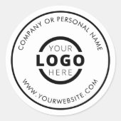 オリジナルカラーの販促用ビジネスロゴステッカー ラウンドシール (正面)