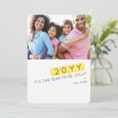 オリジナルカラー編集可能 面白い新年の写真カード シーズンカード (スタンド正面)