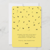 オリジナルカラー編集可能 面白い新年の写真カード シーズンカード (裏面)