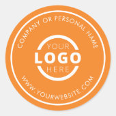 オリジナルカラー販促ロゴステッカー ラウンドシール (正面)