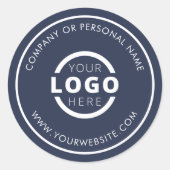 オリジナルカラー販促ロゴステッカー ラウンドシール (正面)