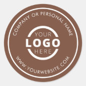 オリジナルカラー販促ロゴステッカー ラウンドシール (正面)