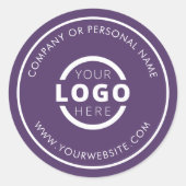オリジナルカラー販促ロゴステッカー ラウンドシール (正面)