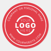 オリジナルカラー販促ロゴステッカー ラウンドシール (正面)