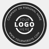 オリジナルカラー販促ロゴステッカー ラウンドシール (正面)