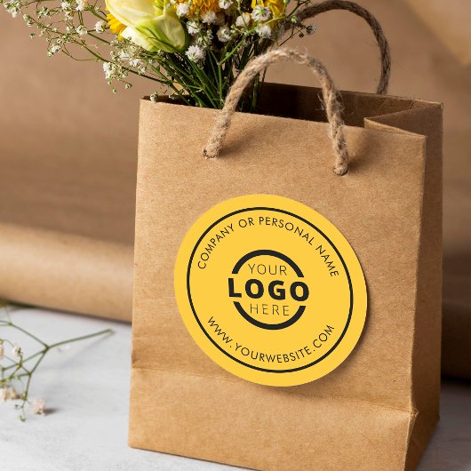 オリジナルカラー販促ロゴステッカー ラウンドシール