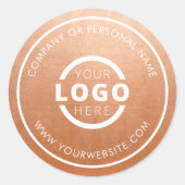 オリジナルカラー販促ロゴステッカー ラウンドシール (正面)