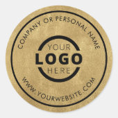 オリジナルカラー販促ロゴステッカー ラウンドシール (正面)