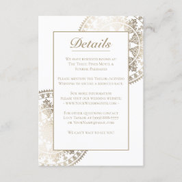 オリジナルカラー ウェディング 詳細カード ゴールド箔 エンクロージャーカード