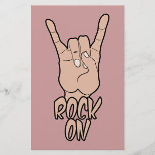 オリジナルカラー&テキストのフライヤー ROCK ON チラシ