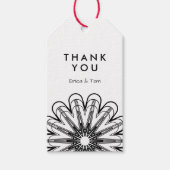 オリジナルカラー モダンミニマリスト フローラル ギフトタグ (正面)