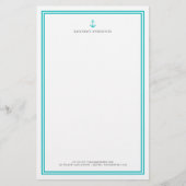 オリジナルカラー モダン クラシック アンカー 個人名入り 便箋 (正面)