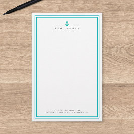 オリジナルカラー モダン クラシック アンカー 個人名入り 便箋