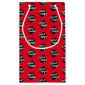 オリジナルカラー ロゴを追加 お客様のショッピングバッグ スモールペーパーバッグ (裏面)